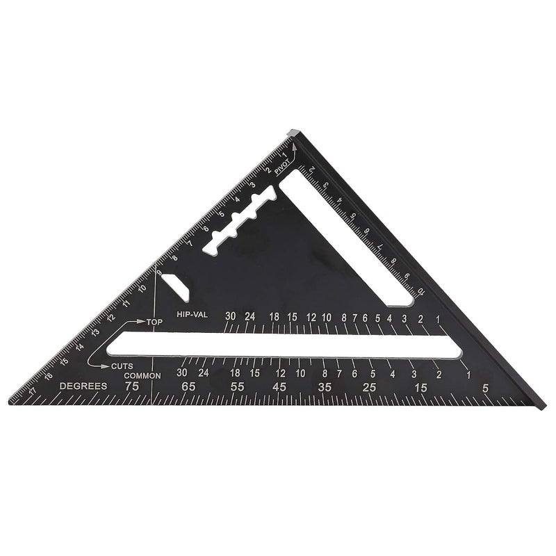 Aluminum Alloy Roofing Triangle Angle Protractor with Metric Scale Cast Body Accurate 0-90 Measurement Saw for Building Remodeling DIY Projects - Image 4