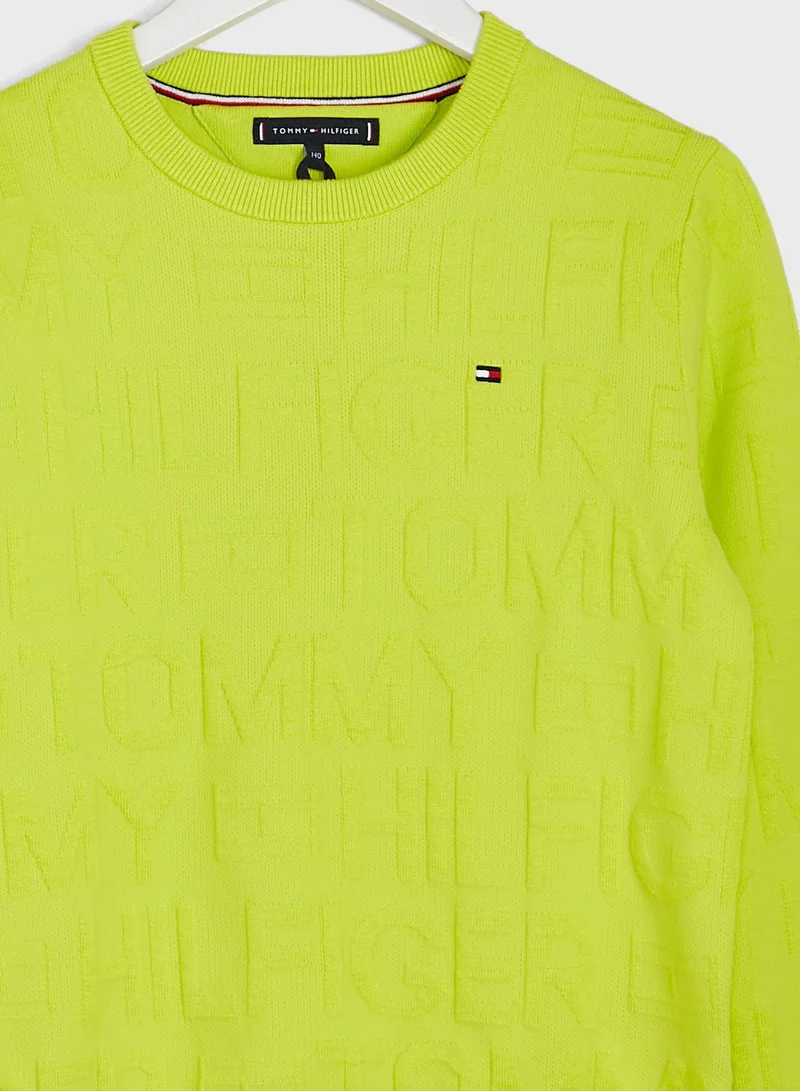 TOMMY HILFIGER Teen Logo Print Sweater
