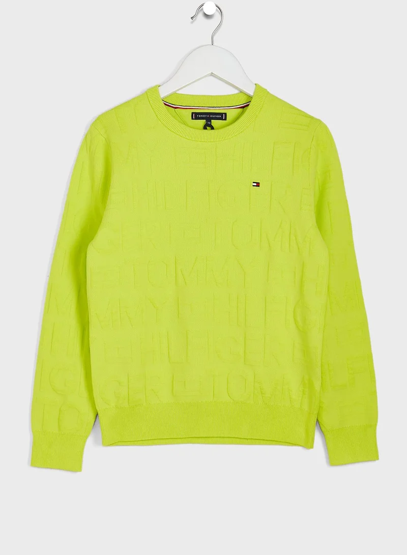 TOMMY HILFIGER Teen Logo Print Sweater