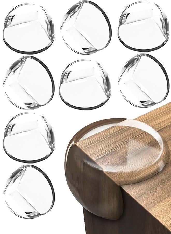 click2shop Clear Round Corner Protectors - Baby Proofing Safety Bumpers for Table Edges & Furniture Corners | Transparent Cushioned Guards for Infant & Child Protection-Pack of 8 - Image 1
