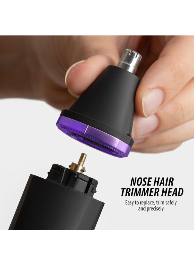 OLOV Electric Body Hair Trimmer Groin Trimmer for Men Bikini Trimmer Women WetDry Shaver Groomer Replaceable Ceramic Blade Heads USB Recharge Dock Waterproof Hygiene Razor Black Violet - Image 4