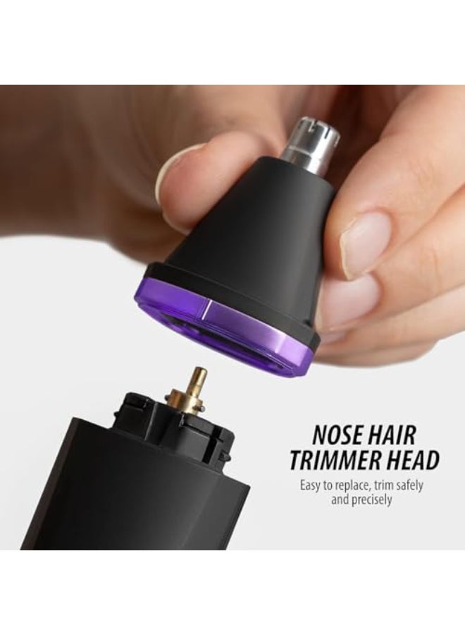 OLOV Electric Body Hair Trimmer Groin Trimmer for Men Bikini Trimmer Women WetDry Shaver Groomer Replaceable Ceramic Blade Heads USB Recharge Dock Waterproof Hygiene Razor Black Violet - Image 3