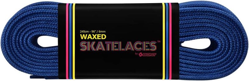 Bont Skates Waxed Laces - 6mm & 8mm - 47" 71" 79" 96" 108" - Mad About You Navy Blue - Image 3