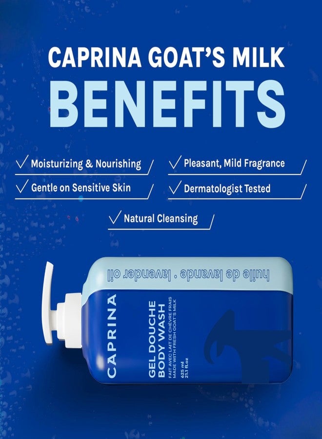 Caprina by Canus Goat Milk Body Wash, LAVENDER OIL, 625 ml (21.1 fl oz), Moisturizing Daily Cleanser, Rich Creamy Lather, Made in Canada - Image 3
