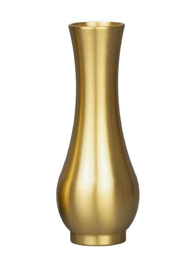 GRIRIW Brass Vase Ornaments - Golden Decorative Floral Vase for Home Decor Small Centerpiece for Flowers and Plants Stylish Storage Solution - Image 1