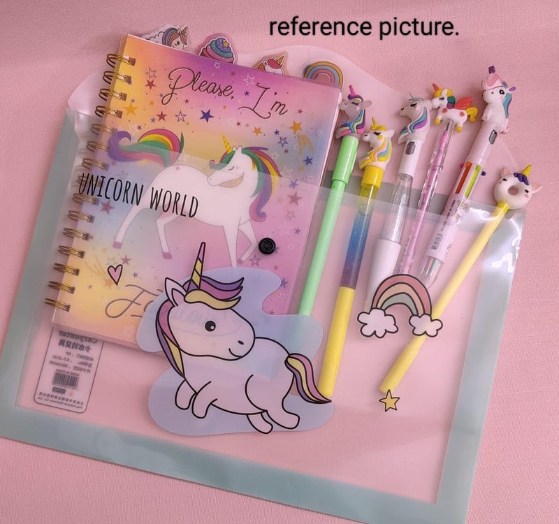 Tera13 Unicorn Document Folder for Girls (4 Pcs), Transparent, 21 x 21 x 1 Cm, Whimsical Style, Letter Size, Return Gifts - Image 3