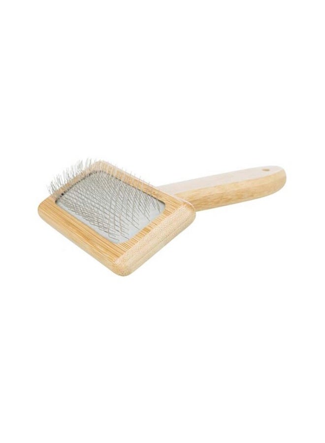 Trixie Soft Bamboo and Metal Pet Brush - Brown - Medium