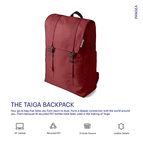 DailyObjects PET Red Clay Taiga Backpack (19L) for Office & Daily Use| 100% Recycled | Shoulder Travel Bag | Fits any Laptop Upto 14 Inch | Multifunctional Padded Adjustable Straps & G-Hook closure - Image 2