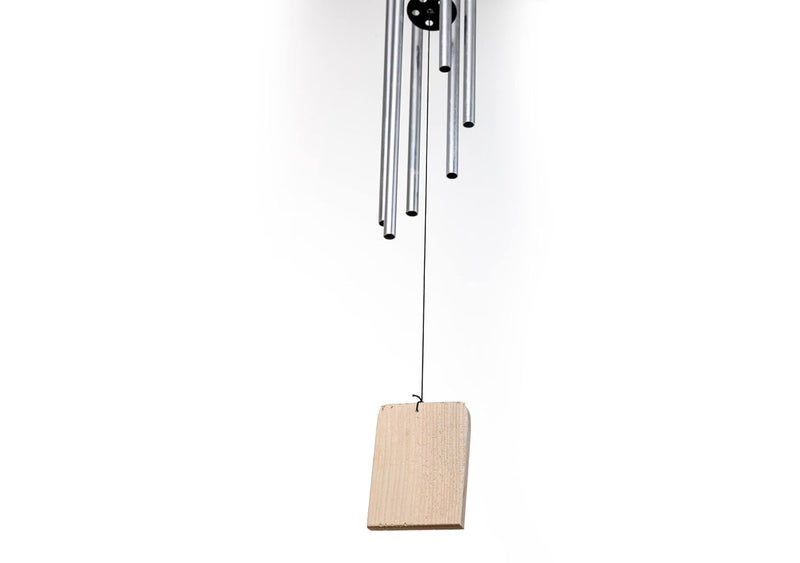 Tej Gifts Feng Shui Long Metal Wind Chime with 6 Silver Pipes for Positive Energy Decorative OutdoorIndoor Hanging Bells Good Luck Chimes for HomeBalcony Decoration Silver - Image 3