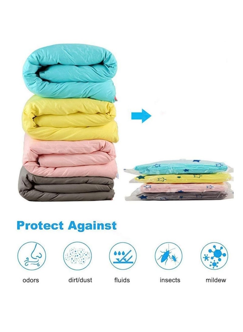 sokany 4 Pieces Large Vacuum Storage Bags, (110 X 80cm) Jumbo Storage Bags with Zip, Manual Pump Large Compressed Bags Reusable Space Bags for Duvets, Clothes, Pillows, Bedding, Dresses, Comforters, Blankets - Image 2