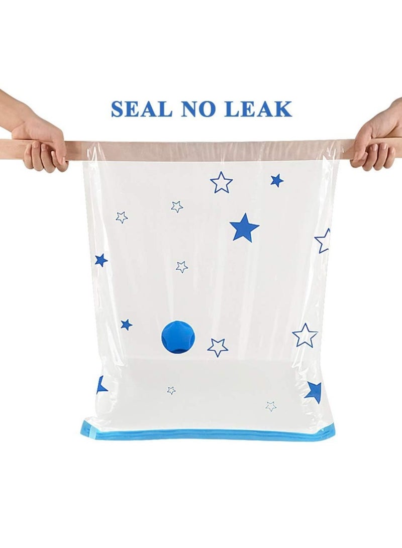 sokany 4 Pieces Large Vacuum Storage Bags, (110 X 80cm) Jumbo Storage Bags with Zip, Manual Pump Large Compressed Bags Reusable Space Bags for Duvets, Clothes, Pillows, Bedding, Dresses, Comforters, Blankets - Image 5