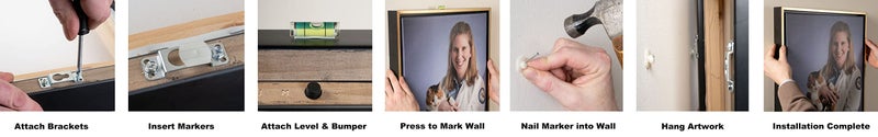 Fletcher® Picture Perfect No-Wire Hanging System, Hang Wall Art up to 50 Pounds (5-pk) - Image 3