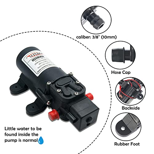 SAILFLO 12v Water Pressure Diaphragm Pump 4.3 L/min 1.1 GPM 35 PSI with 360°Spin Faucet/Tap - Caravan RV Marine Boat - Image 5