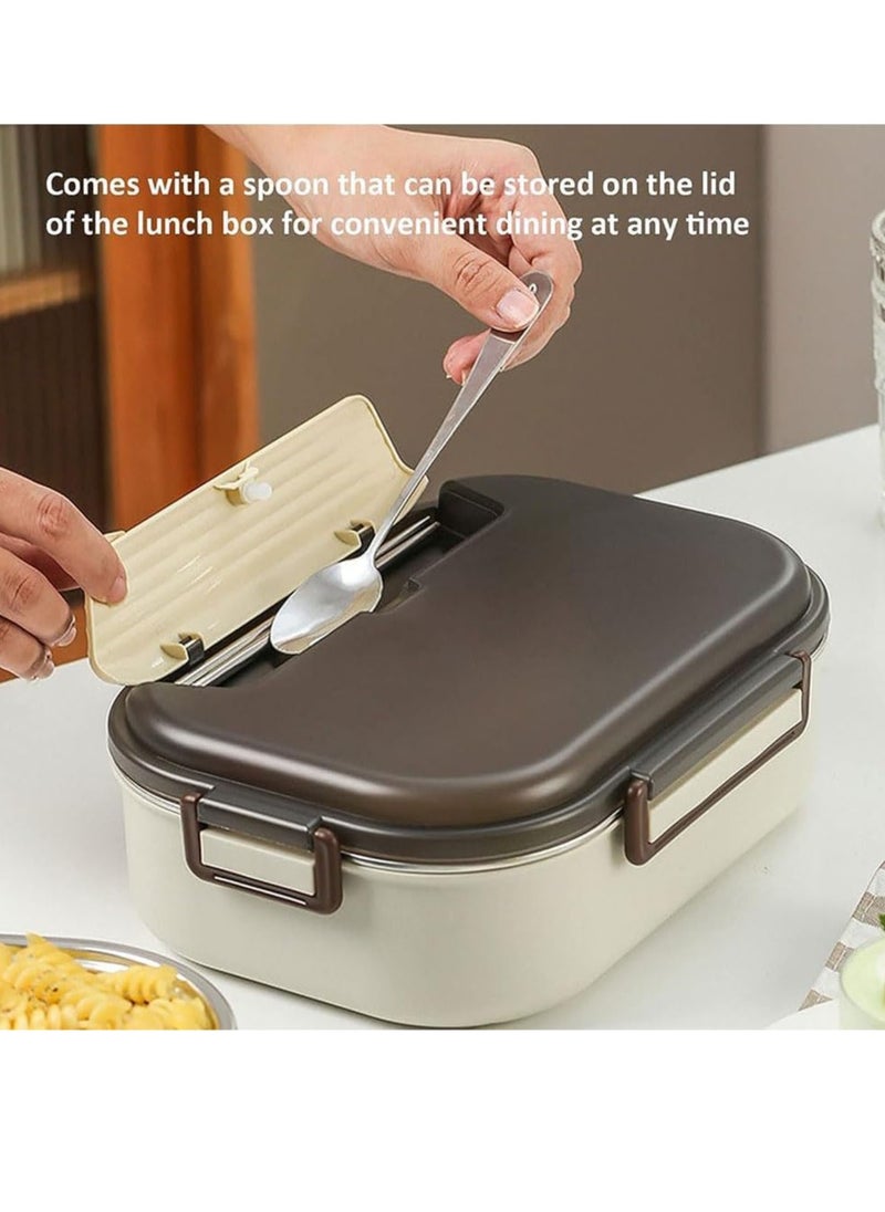 General Portable electric heating lunch box, home food warmer, portable food warmer, lunch warmer, car warmer, stainless steel detachable container (off-white)  - Image 2