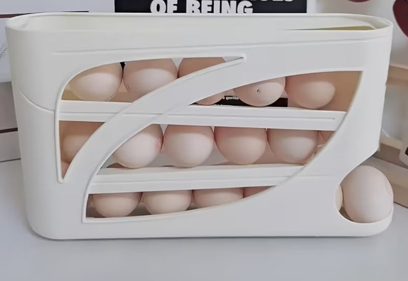 Egg Storage, 4 Tier Fridge Egg Storage Box Space Saving - Image 4