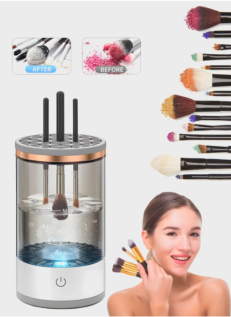 Toshionics - Electric Super Fast Makeup Brush Cleaner Professional Universal Cosmetics Beauty Tools Deep Cleaning Machine Fit for All Size Brushes Best Gifts for Women Wife Mom Portable Compact Design Travel Home - Image 1