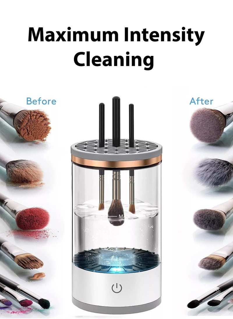 Toshionics - Electric Super Fast Makeup Brush Cleaner Professional Universal Cosmetics Beauty Tools Deep Cleaning Machine Fit for All Size Brushes Best Gifts for Women Wife Mom Portable Compact Design Travel Home - Image 1