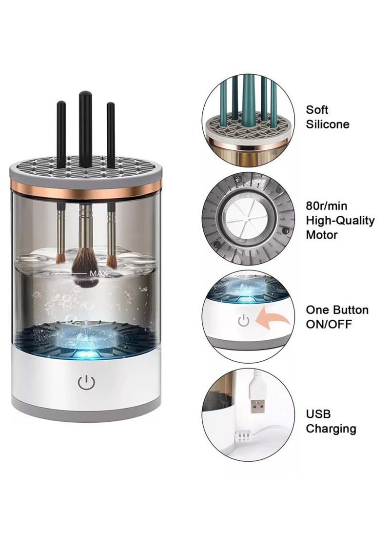 Toshionics - Electric Super Fast Makeup Brush Cleaner Professional Universal Cosmetics Beauty Tools Deep Cleaning Machine Fit for All Size Brushes Best Gifts for Women Wife Mom Portable Compact Design Travel Home - Image 1