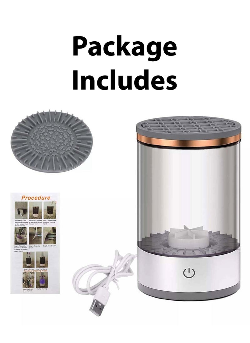 Toshionics - Electric Super Fast Makeup Brush Cleaner Professional Universal Cosmetics Beauty Tools Deep Cleaning Machine Fit for All Size Brushes Best Gifts for Women Wife Mom Portable Compact Design Travel Home - Image 1