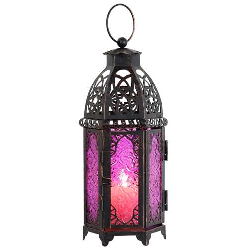NEEDOMO Halloween Decorations,11'' Moroccan Lanterns Decorative Indoor & Outdoor, Vintage Christmas Candle Holder, Metal Lanterns Decorative, Table, Patio, Porch, Shelf, Christmas Spring Home Decor - Image 1