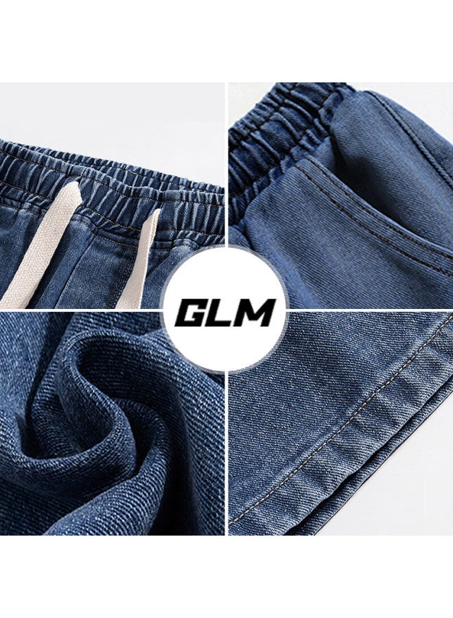 Glm Jeans For Men, Spring And Summer Korean Style Trendy Versatile Straight-leg Slimming Heightening American Loose Wide-leg Trousers - Image 3