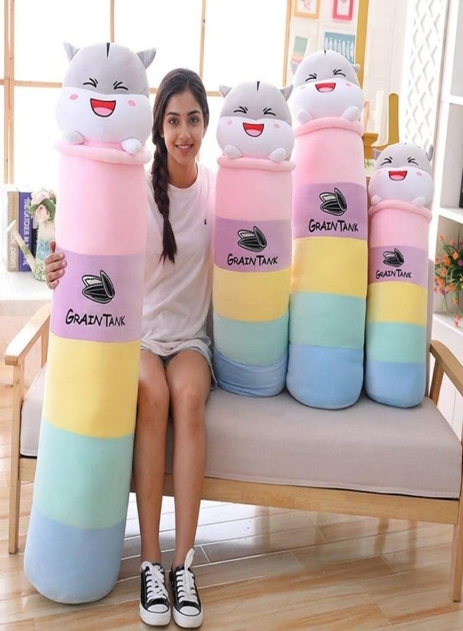 TechMax Solution Happy Grain Tank Cat Plushie Long Rainbow Body Ergonomic Sleeping Companion - Image 5