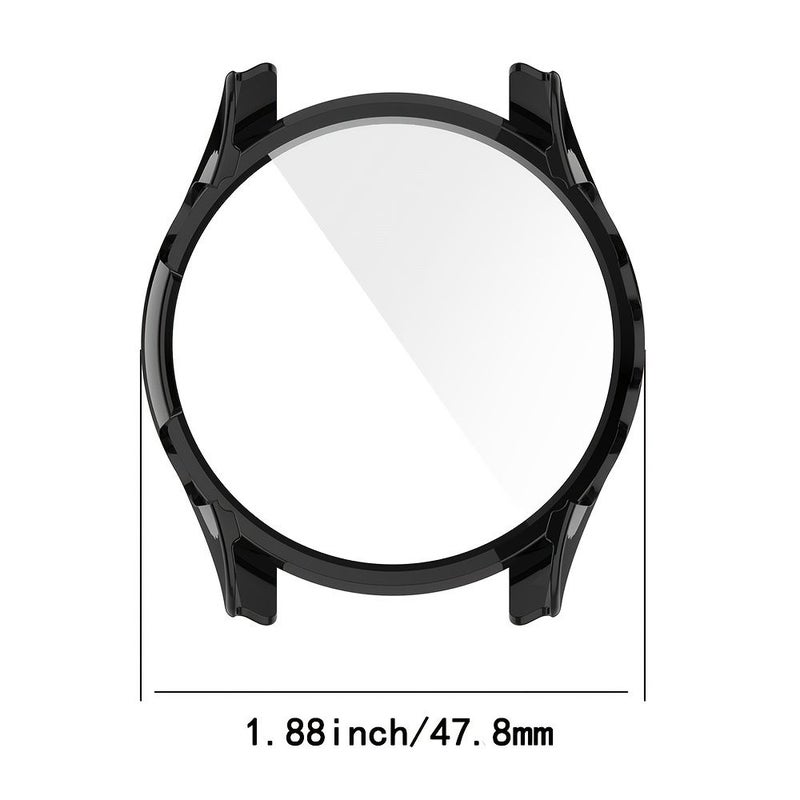 Hard PC Case Transparent Black For Forerunner 965 Built In Glass Screen Scratch Resistant - Image 2