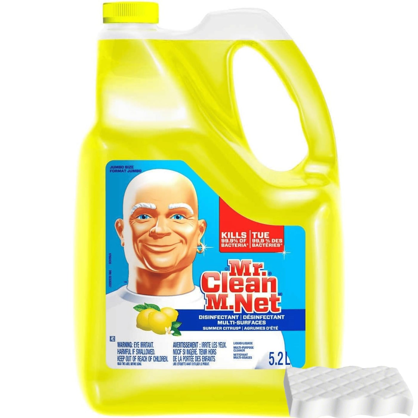 Mr Clean Mr. Clean Multi-Surfaces Summer Citrus Liquid Cleaner, 176 Fl Oz with Magic Eraser