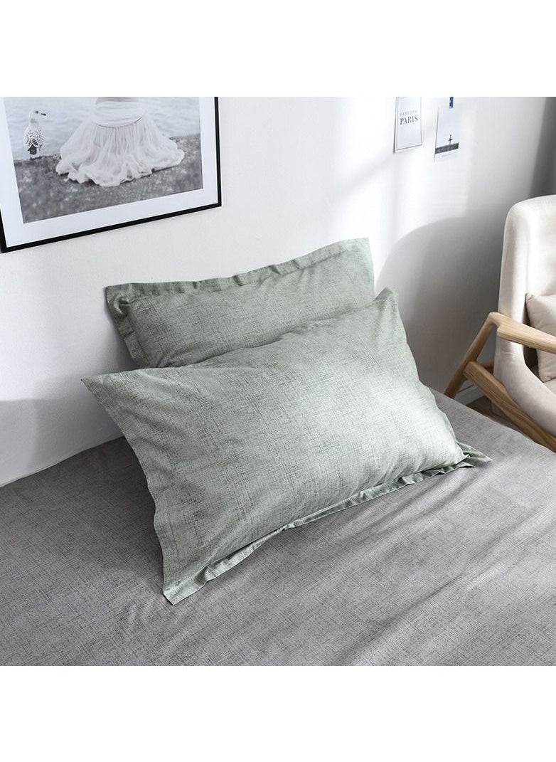 Occuwzz - 4 Piece Bedding Set Sheet set Luxurious Cotton and Soft Microfiber with 1 Duvet/Quilt Cover And 1 Flat sheet And 2 Pillowcases Queen 2.2*2.4m - Image 1
