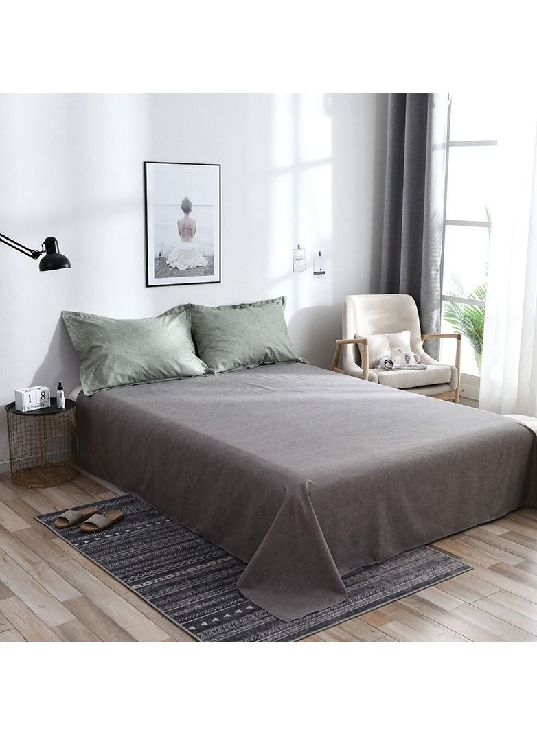 Occuwzz - 4 Piece Bedding Set Sheet set Luxurious Cotton and Soft Microfiber with 1 Duvet/Quilt Cover And 1 Flat sheet And 2 Pillowcases Queen 2.2*2.4m - Image 1