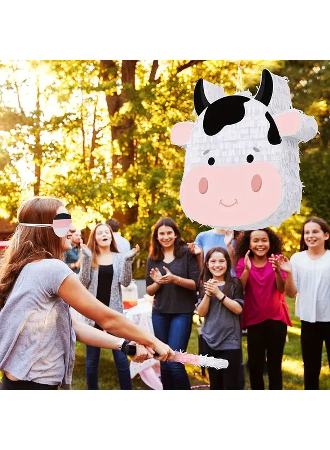Cow Pinata Bundle For Party Games With Blindfold Bat And Confetti The Cow - Image 4