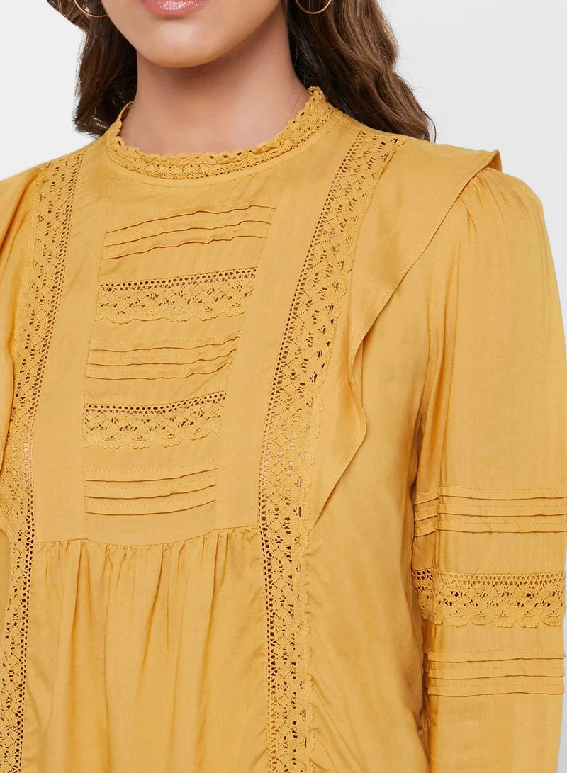 VERO MODA High Neck Lace Trim Top for Women Best Price Kuwait