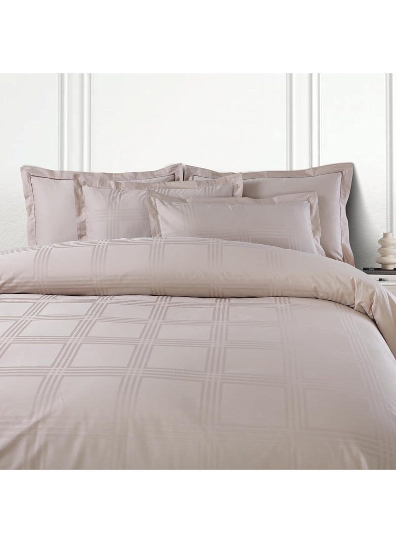 Malako Malako Amalfi Jacquard Beige 100 Cotton Super King Size Duvet CoverQuilt Cover  - Image 2