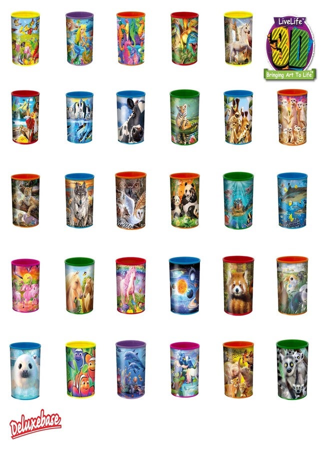 3D LiveLife Drinking Cup - Seahorse kingdom from Deluxebase. Lenticular 3D Ocean Plastic Tumbler, 10 fl oz BPA-Free Reusable Drinkware. Animal Themed Cup and Durable Party Favour Gift - Image 3