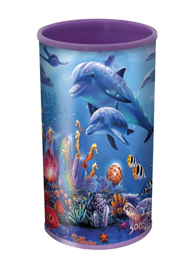 3D LiveLife Drinking Cup - Seahorse kingdom from Deluxebase. Lenticular 3D Ocean Plastic Tumbler, 10 fl oz BPA-Free Reusable Drinkware. Animal Themed Cup and Durable Party Favour Gift - Image 2
