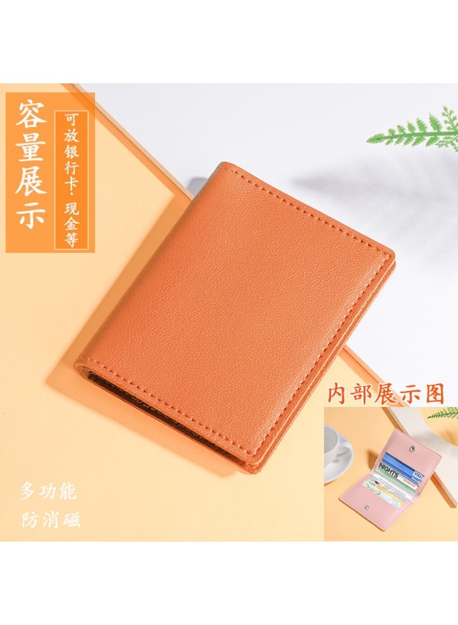 xozgdovg Slim Multi-Card Holder RFID Blocking Brown 8-card driver's license  - Image 1