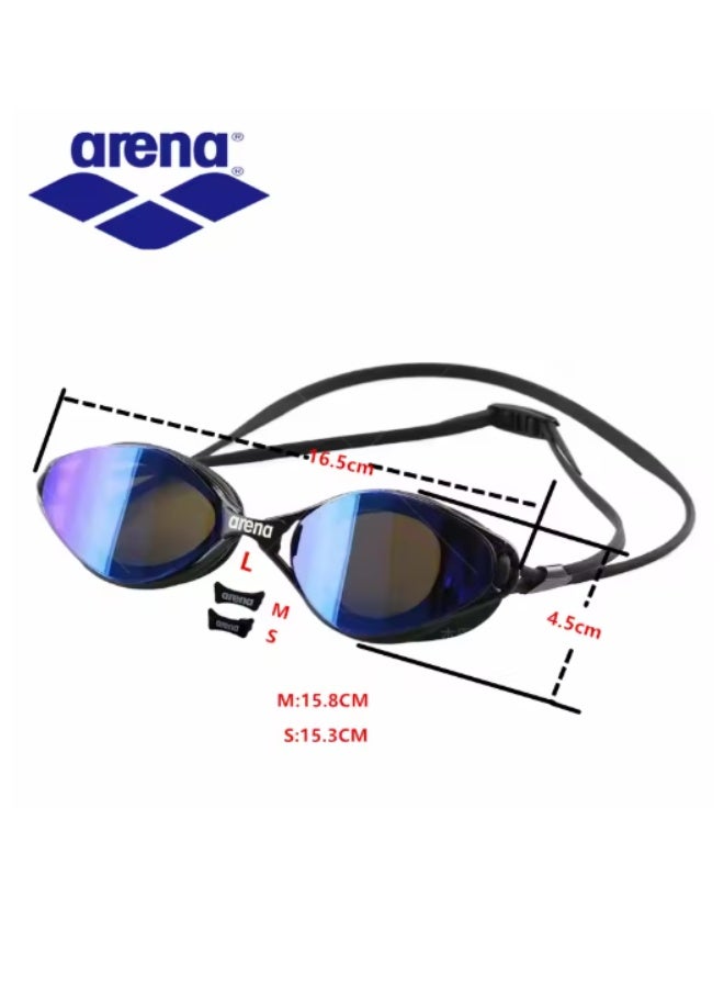 أرينا نظارة سباحة بعدسات عاكسة مع علبة حماية و 3 مقاسات أنف قابلة للتركيب أسود - Image 3