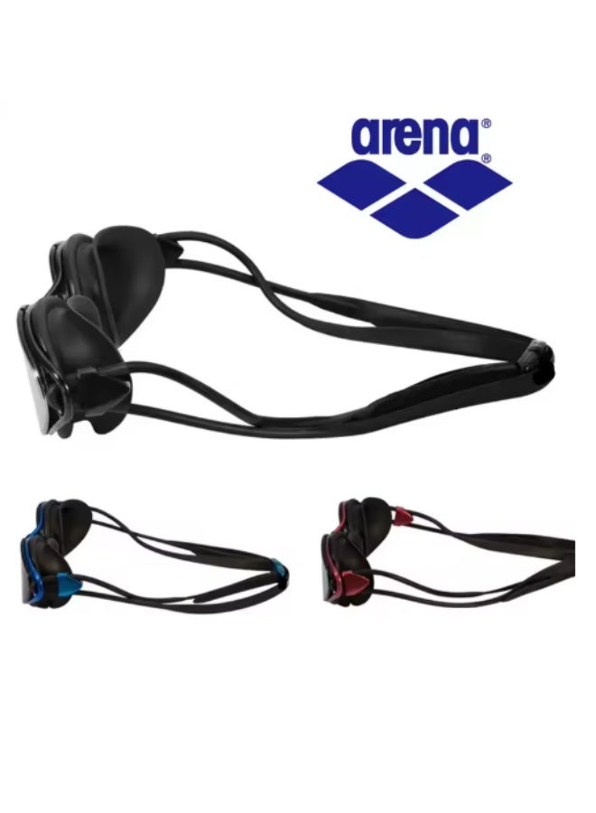 أرينا نظارة سباحة بعدسات عاكسة مع علبة حماية و 3 مقاسات أنف قابلة للتركيب أسود - Image 2