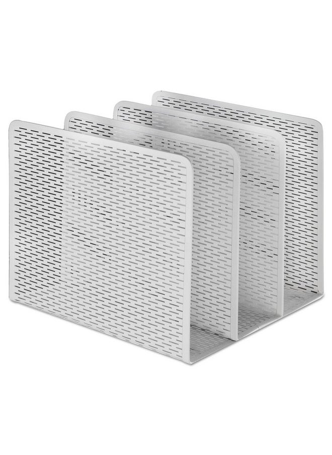 ARTISTIC Art20009Wh Urban Collection Punched Metal File Sorter Three Sections 8 X 8 X 7 1/4 White 