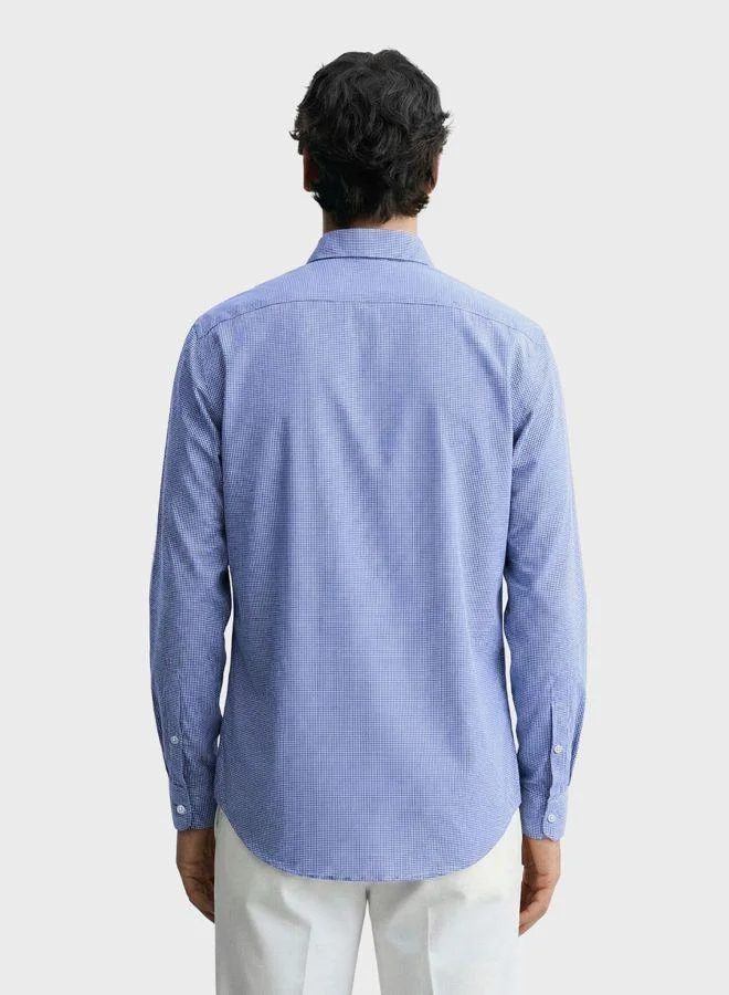 The Indian Garage Co Men Slim Fit Checked Round Neck Full Sleeves Shirt