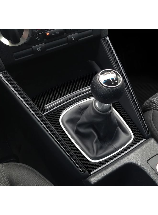 Carbon Fiber Interior Car Gear Shift Panel Sticker Decals For Audi A3 8P S3 8P RS3 8PA 2003 2012 Accessories Black Left Hand Drive - Image 3