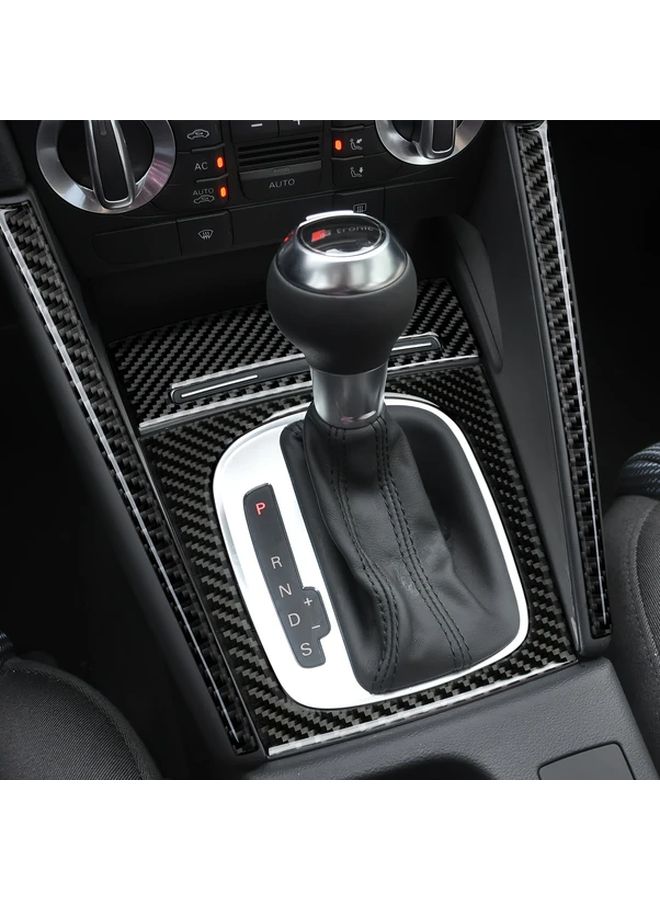 Carbon Fiber Interior Car Gear Shift Panel Sticker Decals For Audi A3 8P S3 8P RS3 8PA 2003 2012 Accessories Black Left Hand Drive - Image 4