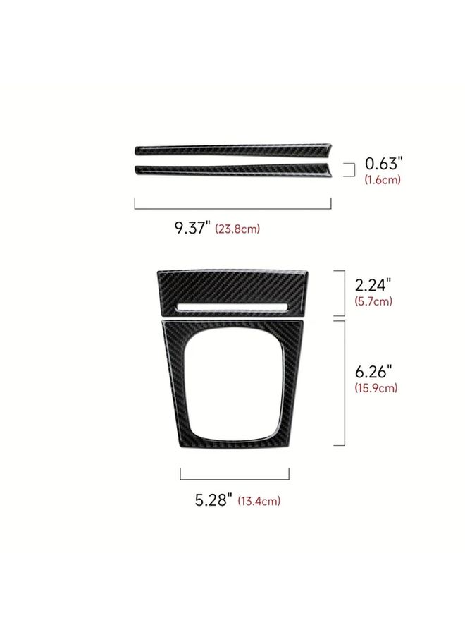 Carbon Fiber Interior Car Gear Shift Panel Sticker Decals For Audi A3 8P S3 8P RS3 8PA 2003 2012 Accessories Black Left Hand Drive - Image 2