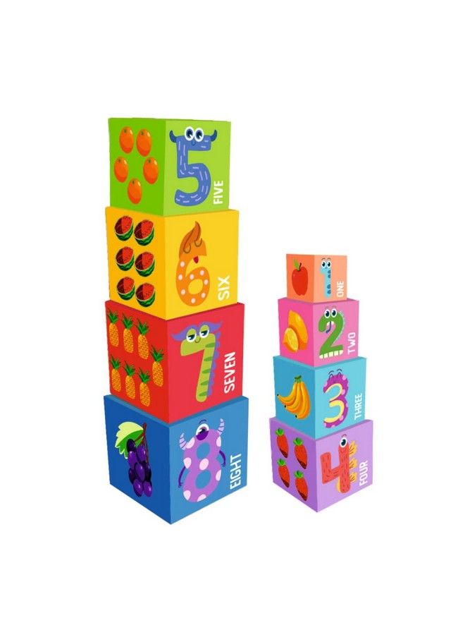 Toymate Stack O Fun 8 Educational Learning Stacking & Balancing Blocks Age 18 Months & Above. - Image 3
