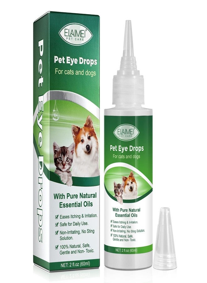 Bieyoc Pet Eye Wash for Dogs and Cats, Dog and Cat Eye Wash to Flush and Soothe Eye Irritations, Pet Tear Stain Cleaner 60ml - Image 1