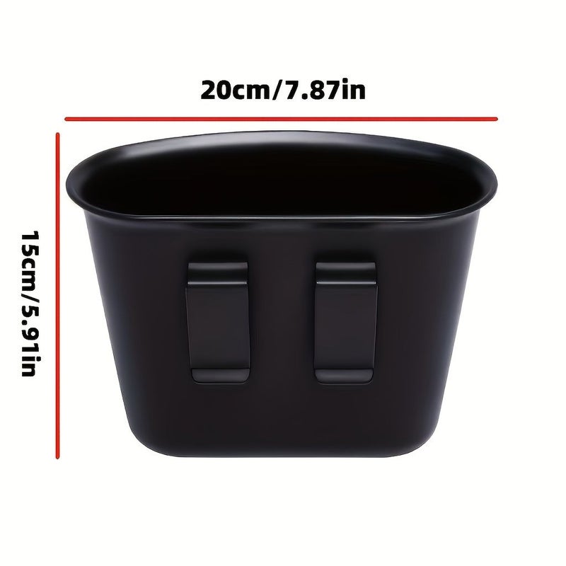 Black Thickened Car Waste Bin Large Capacity Back Seat Storage Umbrella Holder 1300 - Image 2
