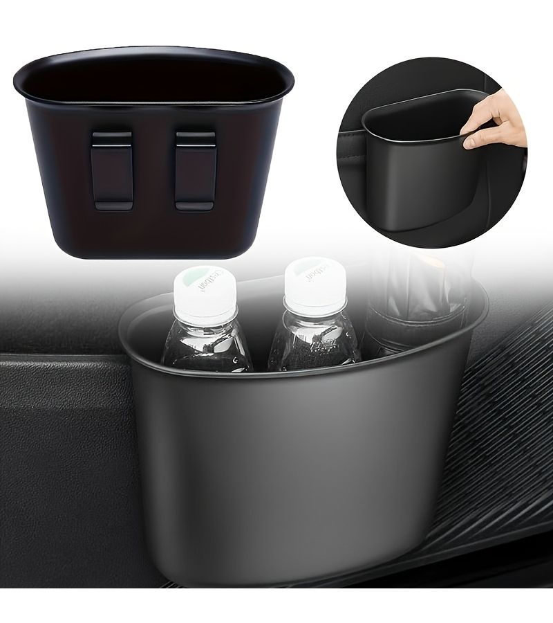 Black Thickened Car Waste Bin Large Capacity Back Seat Storage Umbrella Holder 1300 - Image 5