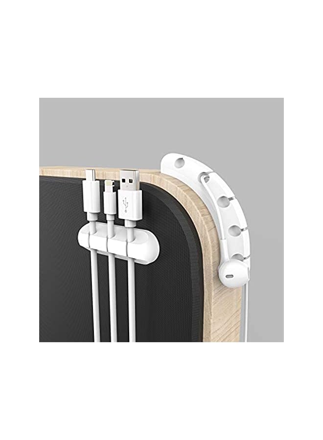 PROMASS Cable Clips Cord Organizer Cable Management, Adhesive Hooks, Cable Holder for Desk, Nightstand, Home, Office, Cables Wire Management Clips, 20-Pcs Reusable Cable Ties Straps (black) - Image 3