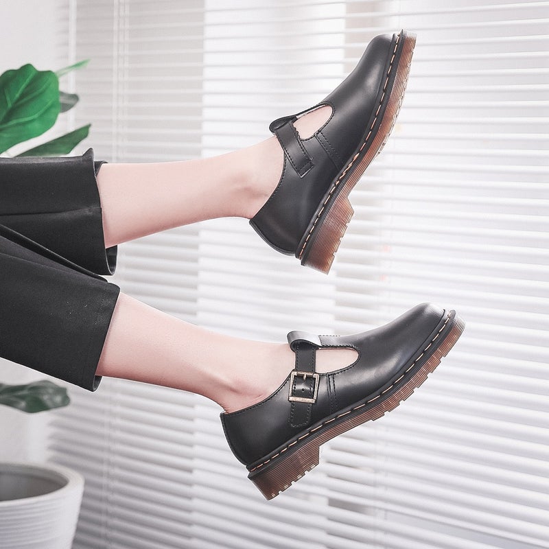 T-Strap Mary Jane Shoes Genuine Leather Low-Top Small Leather Shoes Women'S British Style Fashion Student Casual Dml Sole - Image 5