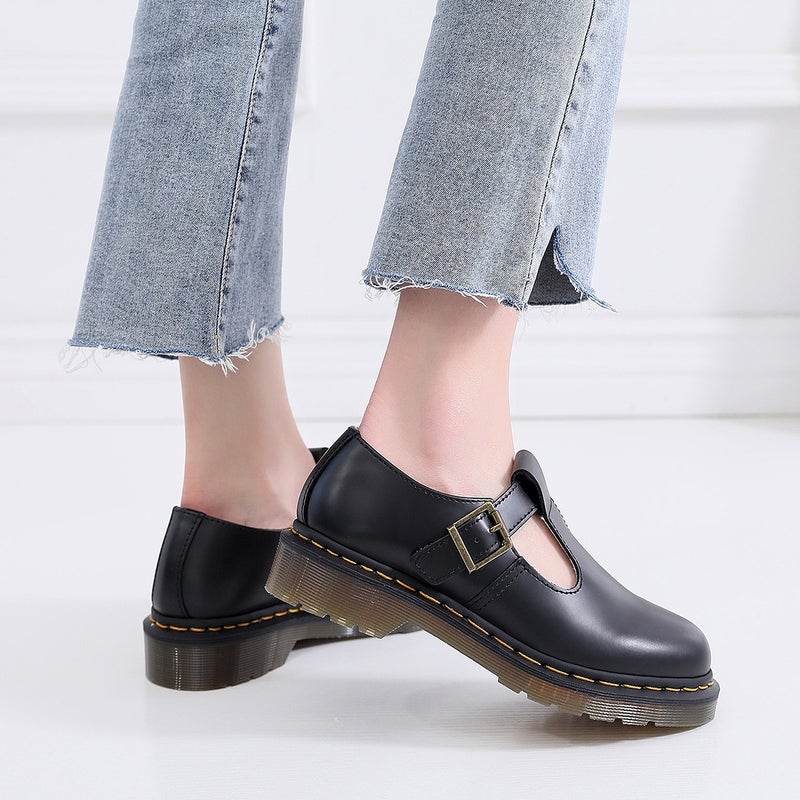 T-Strap Mary Jane Shoes Genuine Leather Low-Top Small Leather Shoes Women'S British Style Fashion Student Casual Dml Sole - Image 4